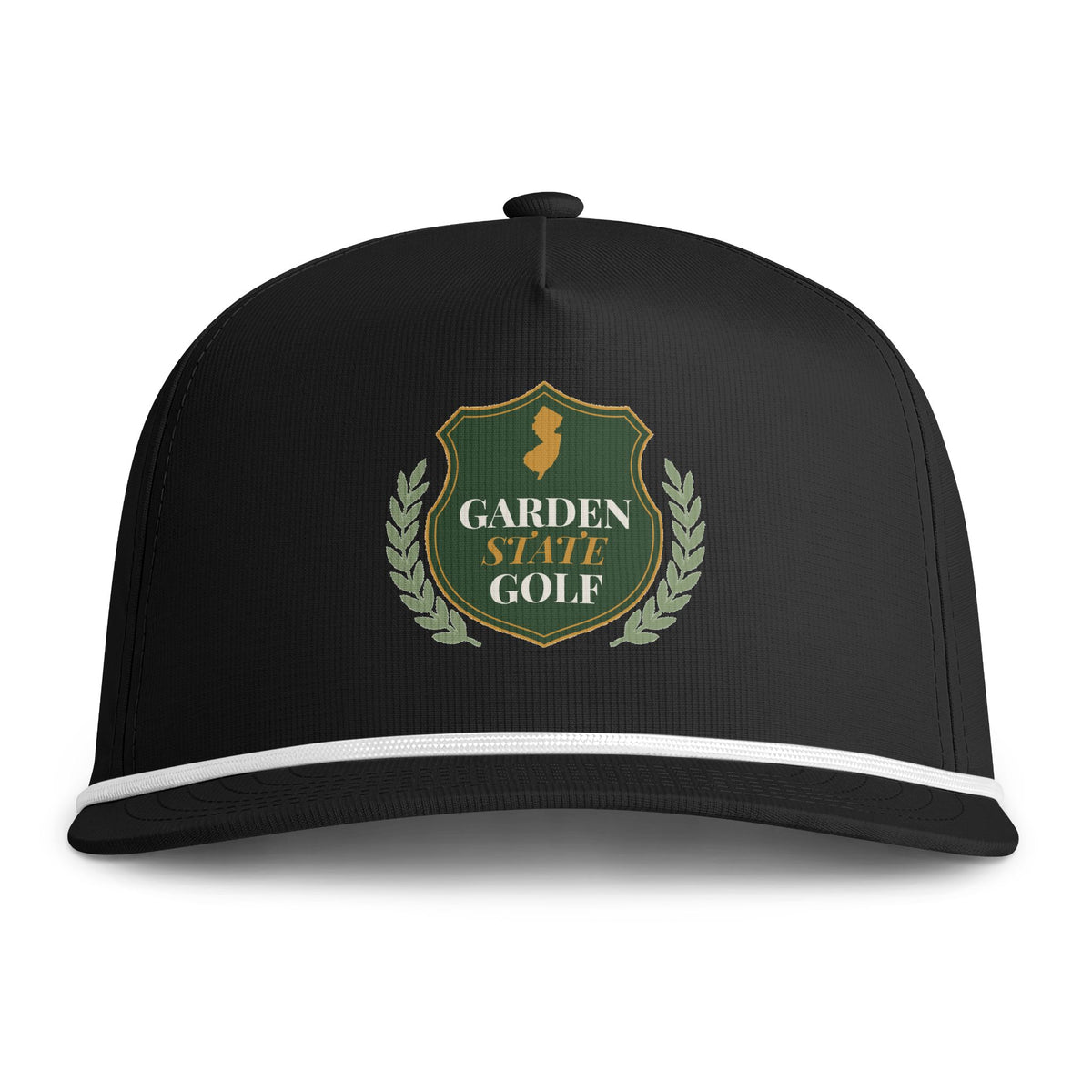 Sunwashed Rope Cap - Garden State Golf black adjustable rope cap