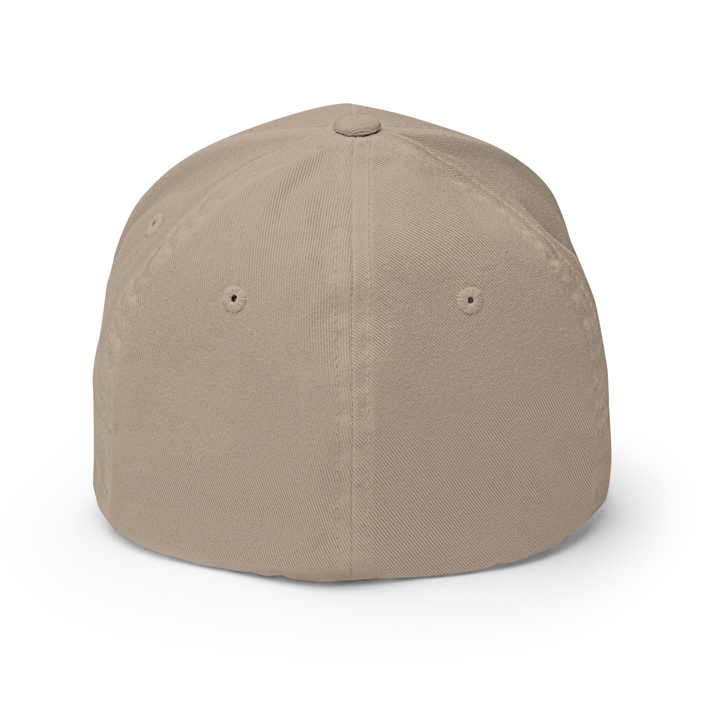 Garden State Golf Flexfit Cap in Khaki — back view showing Flexfit stretch closure