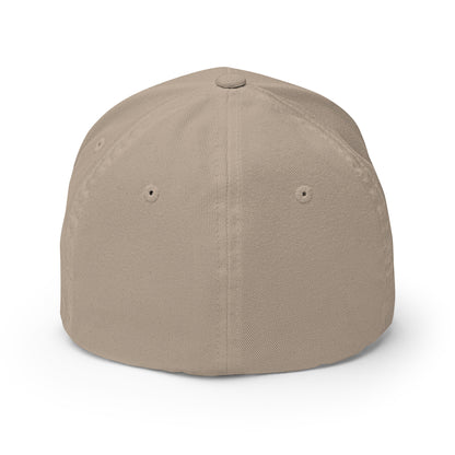 Garden State Golf Flexfit Cap in Khaki — back view showing Flexfit stretch closure