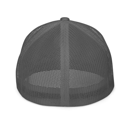 Garden State Golf Trucker Hat in Charcoal — back view showing full mesh panel