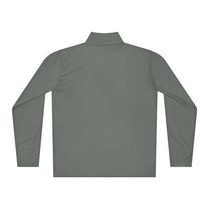 Garden State Golf Lightweight Quarter-Zip Pullover in Grey Concrete — back view
