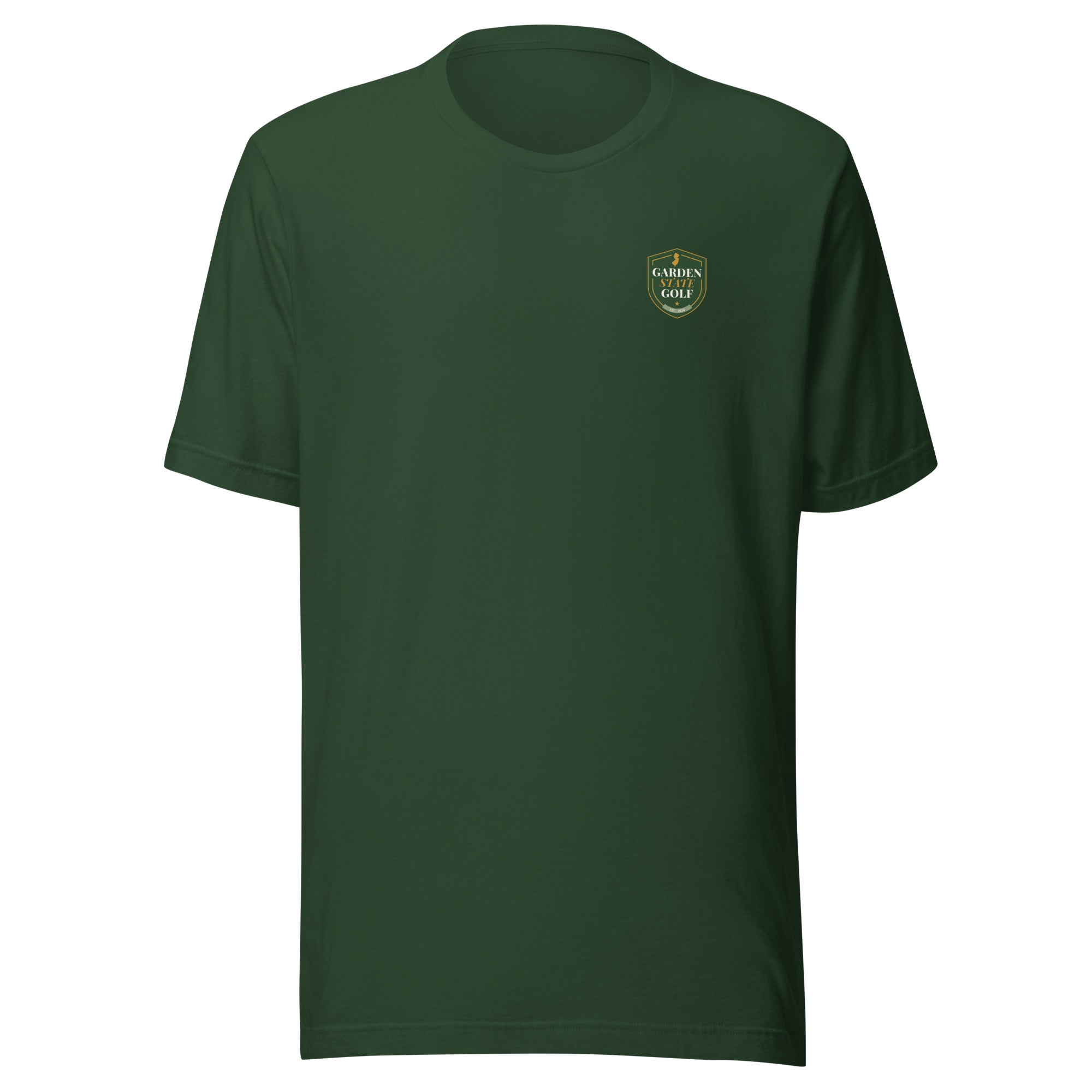 The Classic Tee — forest green tee with GSG emblem on chest